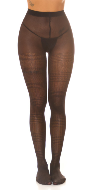 Tights with a pattern Black